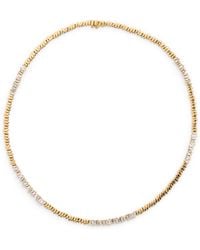 Suzanne Kalan - And Diamond Golden Tennis Necklace - Lyst
