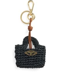 PUCCI - Mini Raffia Bag Charm - Lyst