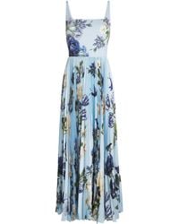 Alice + Olivia - Pleated Carolyn Maxi Dress - Lyst