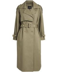 Maje - Cotton Belted Trench Coat - Lyst