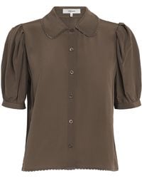 FRAME - Silk The Prim Blouse - Lyst