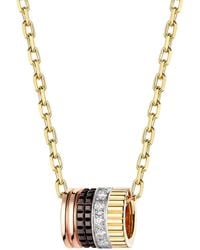 Boucheron - Mixed Gold And Diamond Quatre Classique Pendant Necklace - Lyst