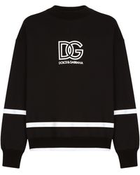 Dolce & Gabbana - Cotton Dg Monogram Print Sweatshirt - Lyst