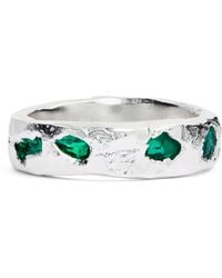 The Ouze - Sterling And Emerald Ring - Lyst