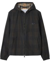 Burberry - Cotton Hooded Jacket - Lyst