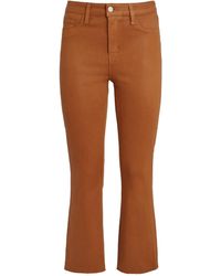 L'Agence - Kendra Cropped Flared Jeans - Lyst