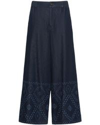 Weekend by Maxmara - Printed Wide-Leg Jeans - Lyst