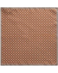 Canali - Silk Tile Print Pocket Square - Lyst