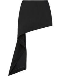 Loewe - Wool Draped Mini Skirt - Lyst