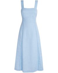 Heidi Klein - Linen Tie-Back Ponza Midi Dress - Lyst