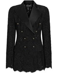 Dolce & Gabbana - Floral Lace Blazer - Lyst
