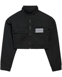 Balenciaga - Technical Faille Cropped Track Jacket - Lyst