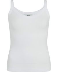 Agolde - Organic Cotton-Blend Shrunken Poppy Tank Top - Lyst