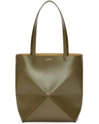 Loewe - Luxury Medium Puzzle Fold Tote In Shiny Calfskin - Lyst