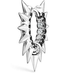 Maria Tash - And Diamond Pavé Metal Mohawk Hoop Earring - Lyst