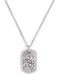 Suzanne Kalan - And Diamond Medium Dog Tag Pendant Necklace - Lyst
