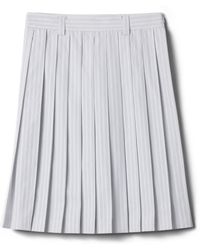 Miu Miu - Cotton Pleated Midi Skirt - Lyst