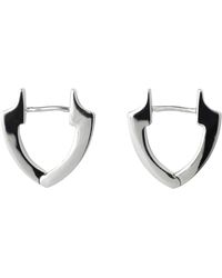 Burberry - Sterling-silver Shield Earrings - Lyst