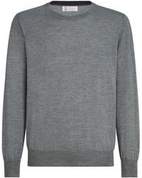 Brunello Cucinelli - Cashmere-Silk Crew-Neck Sweater - Lyst