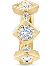 David Morris - And Diamond Triolette Square Single Hoop Earring - Lyst
