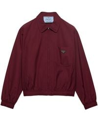 Prada - Poplin Logo Jacket - Lyst
