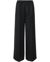 Max Mara - Stretch-Virgin Wool Drawstring Trousers - Lyst