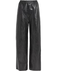 Weekend by Maxmara - Faux Leather Wide-Leg Trousers - Lyst