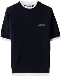 Miu Miu - Cashmere T-Shirt - Lyst