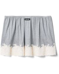 Miu Miu - Silk Jersey Mini Skirt - Lyst