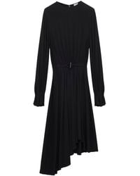 Loewe - Draped Asymmetric Midi Dress - Lyst
