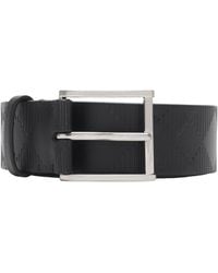 Burberry - Leather Check-Embossed Belt - Lyst