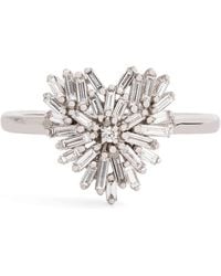 Suzanne Kalan - And Diamond Classic Small Heart Ring - Lyst