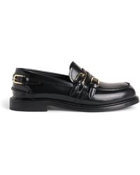 Sandro - Leather Buckled Loafers - Lyst