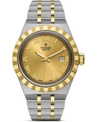 Tudor - Royal Stainless Steel And Yellow Gold Watch 28mm - Lyst