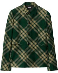 Burberry - Wool Check Tailored Jacket - Lyst