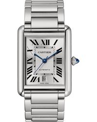 Cartier - Extra-large Steel Tank Must Watch - Lyst