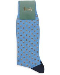 Harrods - Cotton-Blend Diamond Socks - Lyst