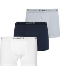 AllSaints - Stretch-cotton Underground Boxer Shorts (pack Of 3) - Lyst