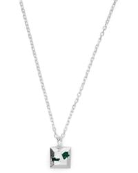 The Ouze - Sterling And Emerald Necklace - Lyst