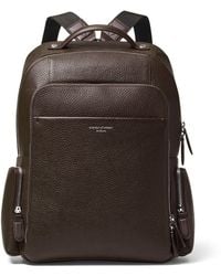 Aspinal of London - Pebbled Leather Reporter Zipped Backpack - Lyst