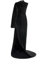 Alaïa - Velvet Asymmetric Gown - Lyst