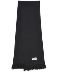 Maison Margiela - Wool-Blend Tape Logo Scarf - Lyst