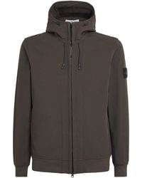 Stone Island - Light Soft Shell-R Hooded Jacket - Lyst