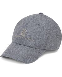 Brunello Cucinelli - Virgin Wool Embroidered Baseball Cap - Lyst