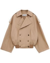 Loewe - Cotton-blend Trench Bomber Jacket - Lyst