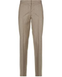 Max Mara Cropped Wool Pants - Natural