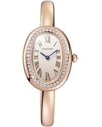 Cartier - Small And Diamond Baignoire De Watch .1Mm - Lyst
