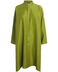 Eskandar - Silk Plissé Wide A-Line Jacket - Lyst