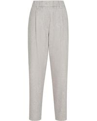 Brunello Cucinelli - Wool Flannel Baggy Trousers - Lyst