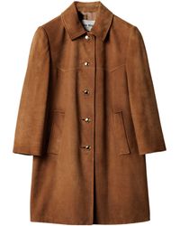 Miu Miu - Waxed Suede Coat - Lyst